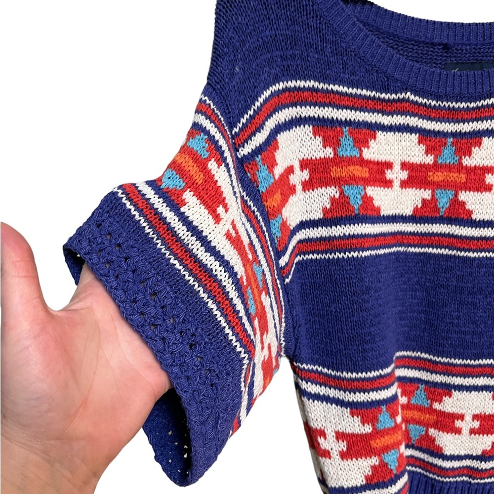 AMERICAN EAGLE OUTFITTERS aztec tribal print dolman sweater Size XSmall - Picture 4 of 15